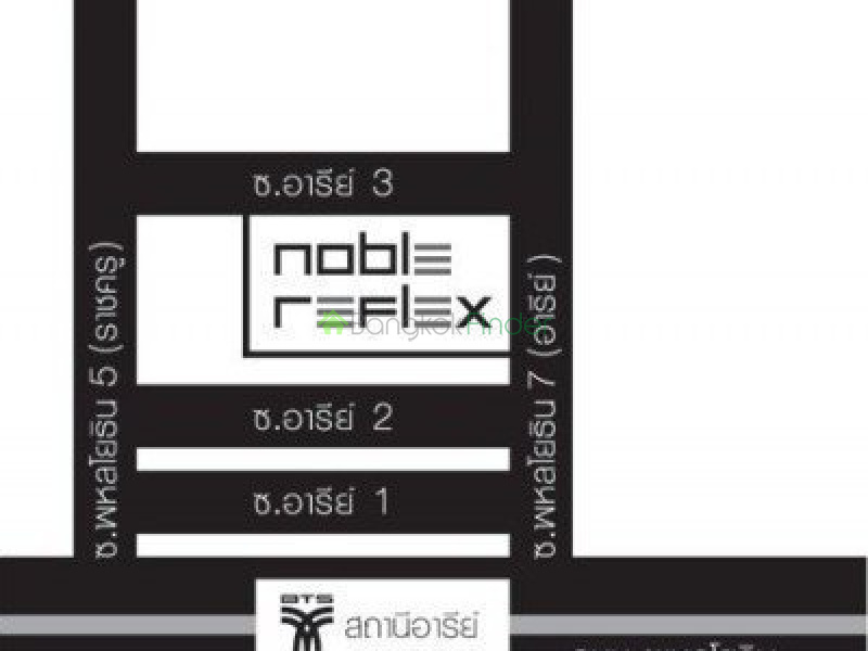 Noble Reflex                       Phaya Thai, Bangkok
One of the keys to a wonderful, peaceful, luxurious lifestyle in modern-day Bangkok is a condominium project designed exclusively for quality home seekers. The Noble Reflex is nothing short of these qualities and given that it is very close to BTS Ari, the rest of the beautiful city is just at your fingertips. The building flaunts some great facilities just to make sure that all residents have what they need for a comfortable lifestyle. Not far from the Noble Reflex are numerous local amenities you can have access to and some of these include international schools and restaurants, shopping malls, bars, banks and more. Do get in touch with us today at Bangkokfinder to learn more on availability of units in the property. 
ABOUT
Noble Reflex is an high-rise condominium building developed by the NOBLE DEVELOPMENT company. It comprises a single building with 20 floors and a total 205 units. Condominium units in the property ranges from studio to 2 bedrooms. The construction of the Noble Reflex was completed in 2009.
LOCATION
The Noble Reflex building is conveniently located at 2/1 Soi Phahon Yothin 7, Khwaeng Samsen Nai, Khet Phaya Thai, Krung Thep Maha Nakhon 10400.also in close proximity to the building are the following local amenities.
SHOPS
•	Villa Market (Phahon Yothin) – 520 m
•	La Villa – 320 m 
•	Banana Family Park – 440 m
•	Phahon Yothin Place Plaza – 520 m 
•	Villa Market (La Villa Phahon Yothin)  290 m 
RESTAURANTS
•	Dalat Vietnamese Restaurant – 48 m 
•	Ari Ba Bar Restaurant – 39 m 
•	Carnival Restaurant – 88 m 
•	Oji – 93 m
•	Nai Chui Fish Ball – 14 m 
SCHOOLS
•	Suanbua School – 600 m 
•	Moka Beauty, --110 m 
•	Sipathum University, Phaya Thai Campus – 460 m
•	Public Relations School – 800 m 
•	Pinthip Kindergarten – 780 m 
FACILITIES
Noble Reflex in Bangkok has the following facilities: elevator, parking, swimming pool, 24-hours security, cctv, and gym.
