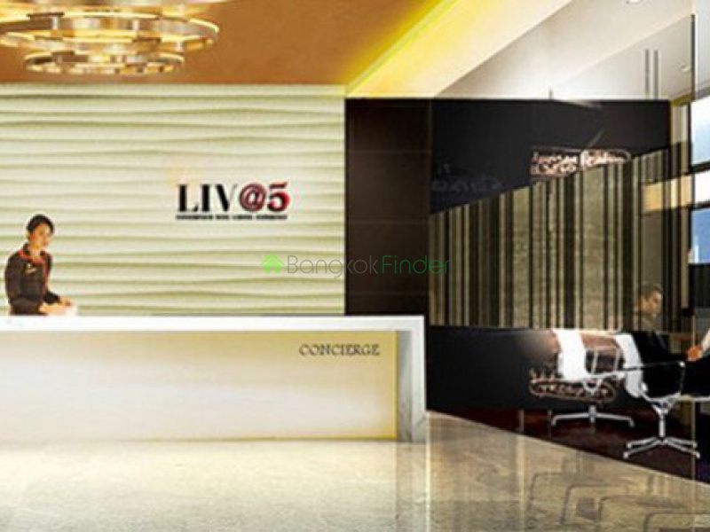 About LIV @ 5

LIV @ 5

LIV @ 5 is a condo project. LIV @ 5 has 8 floors and contains 140 total units, Units range from studio to 2 bedroom. LIV @ 5 at Khlong Toei, Bangkok has the following facilities: parking and security. Local amenities include hospitals such as Ambassador Alexander Health Center and Amrit Mantra, schools such as Duke Language School and Wannawit School, shopping centers such as 7-Eleven, Grand 5 Shopping Mall and M.j.K.World at Grand 5 Shoppingmall, restaurants such as Sunrise Bistro Thai Kitchen, Houesentraeger and Hosen Traeger Restaurant, and the public transport stations of Makkasan, Asok and Ratchaprarop.